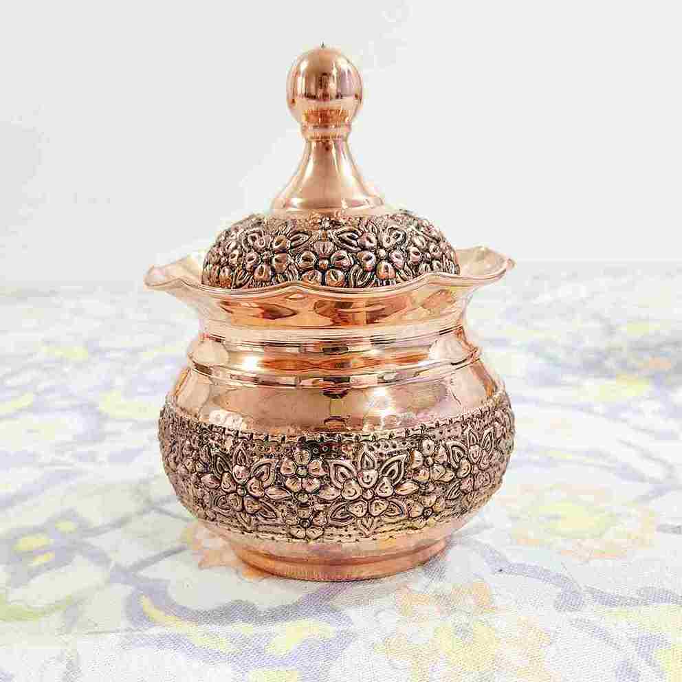 قندان مسی گل رز با طراحی ظریف و چشم نواز